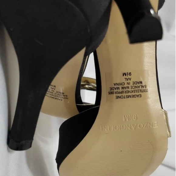 Enzo Angiolini‎ black gold two tone wrap around ankle and buckle. Size 9.5 - Picture 10 of 12
